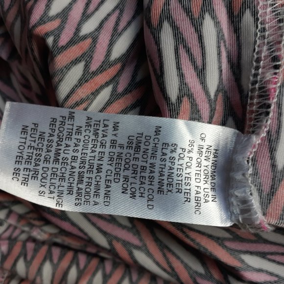 LEOTA Perfect Wrap Sleevless Maxi Dress Stretch Jersey Pink Orange Print - Picture 8 of 10